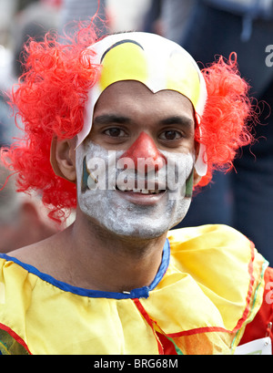 Clown auf der London Marathon London UK Europe Stockfoto