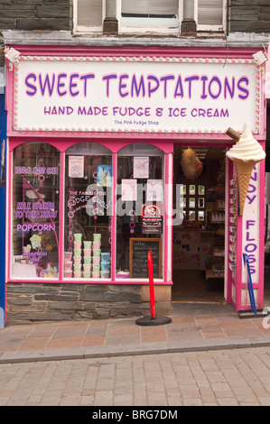 Der süße Versuchungen Shop speichern in Keswick, Cumbria, England, Großbritannien, Uk Stockfoto