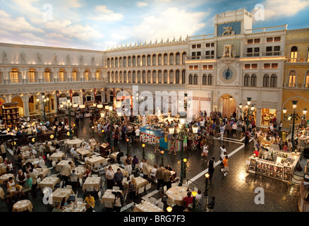 Ein Blick ins Innere der Venetian Hotel, Strip, Las Vegas USA Stockfoto