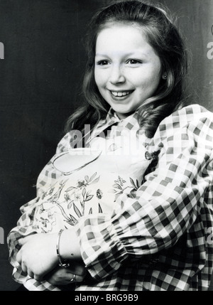 LENA ZAVARONI (1963-1999) Scottish Pop-Sängerin und TV-Gastgeberin über 1973 Stockfoto