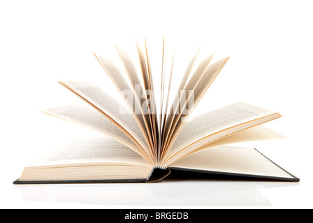 Öffnen Sie Adressbuch isoliert auf weißem Hintergrund Stockfoto