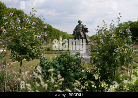 Statue von Buffon, Jardin des Plantes, Botanischer Garten, Paris, Frankreich Stockfoto