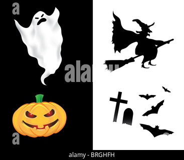 Halloween-Design-Elemente Stockfoto