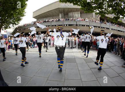 Morris Dancers Southbank London UK Europa Stockfoto