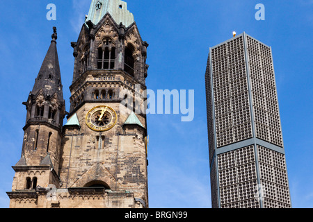 Kaiser-Wilhelm-Gedächtniskirche, Kurfürstendamm, Berlin Deutschland Stockfoto