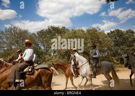 Compostela Haciendo el Camino del El Rocio Villamanrique Sevilla Andalusien España Pilgerweg von El Rocio Andalusien Spanien Stockfoto