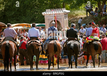 Compostela Haciendo el Camino del El Rocio Villamanrique Sevilla Andalusien España Pilgerweg von El Rocio Andalusien Spanien Stockfoto