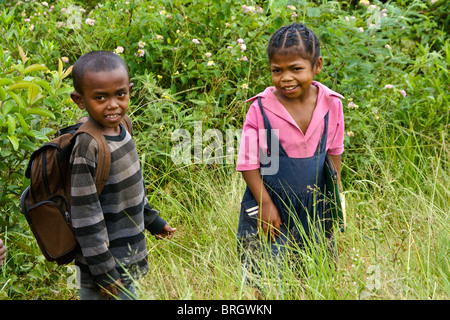 Schulkinder, Madagaskar Stockfoto