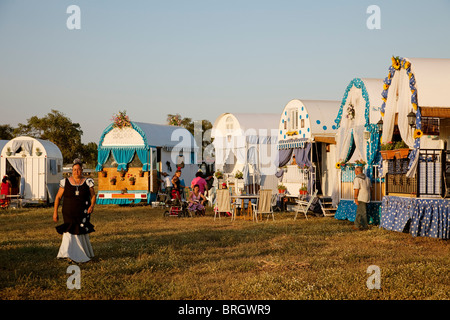 Compostela Haciendo el Camino del El Rocio Villamanrique Sevilla Andalusien España Pilgerweg von El Rocio Andalusien Spanien Stockfoto