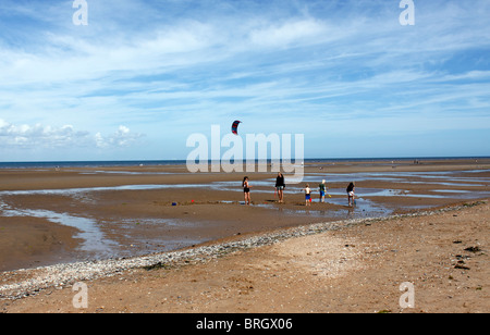 OLD HUNSTANTON BEACH. NORTH NORFOLK. VEREINIGTES KÖNIGREICH. Stockfoto