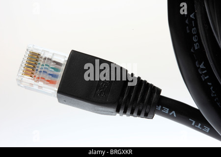 Computer-Netzwerk-Kabel, Stecker des LAN-Kabel. Stockfoto