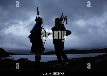 © John Angerson. Clan Ranald Treffen findet jedes Jahr in Arisaig in der Nähe von Mallaig, Schottland. Stockfoto