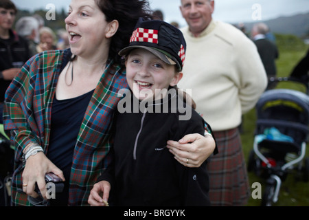 © John Angerson. Clan Ranald Treffen findet jedes Jahr in Arisaig in der Nähe von Mallaig, Schottland. Stockfoto