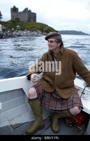 © John Angerson. Clan Ranald Treffen findet jedes Jahr in Arisaig in der Nähe von Mallaig, Schottland. Stockfoto