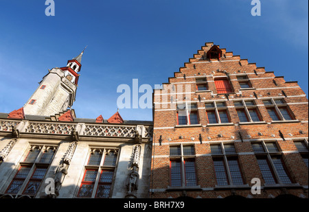 Seitenstraße (Academiestraat) in Brügge, Belgien Stockfoto