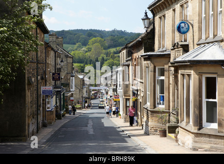 Pateley Bridge ist eine typische Marktstadt in Nidderdale, North Yorkshire Stockfoto