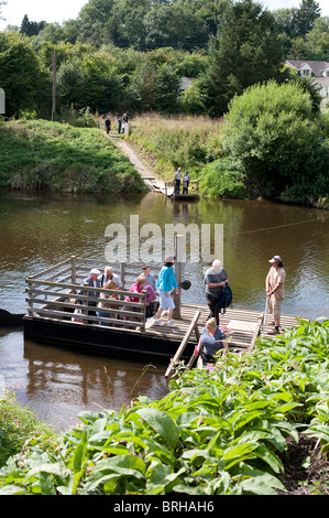 Hampton Loade Passagierfähre über den Fluss Severn in der Nähe von Bridgnorth, Shropshire Stockfoto