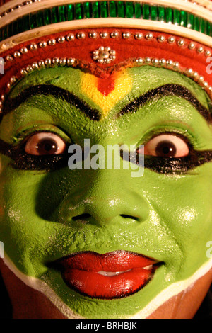 Kathakali Tänzer führt in Kerala, Süd-west Indien Stockfoto