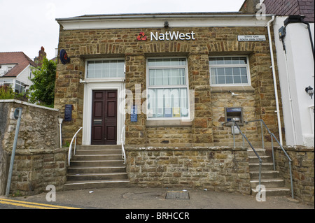 NatWest Bank in dem Küstenort New Quay, Ceredigion, West Wales, UK Stockfoto