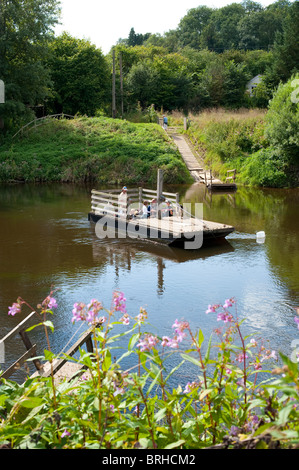 Hampton Loade Passagierfähre über den Fluss Severn in der Nähe von Bridgnorth, Shropshire Stockfoto