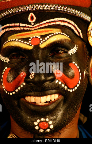 Kathakali Tänzer führt in Kerala, Süd-west Indien Stockfoto