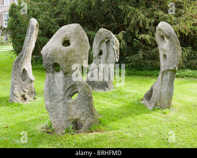 Skulptur im Hortus Botanicus in Leiden in den Niederlanden Stockfoto