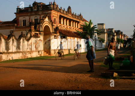 Ein Chettiar Herrenhaus in der Chettinad Region Tamil Nadu, Südindien Stockfoto