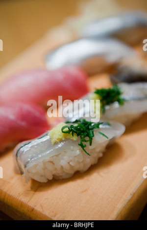 Sushi, Tokio, Kanto-Region, Honshu, Japan Stockfoto