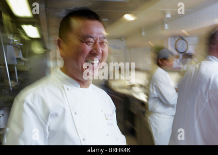 Nobuyuki "Nobu" Matsuhisa ist ein Starkoch und japanischen restaurateur Stockfoto