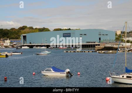 Princess Yachts International Firmengelände am Fluss Tamar South Devon England UK Stockfoto