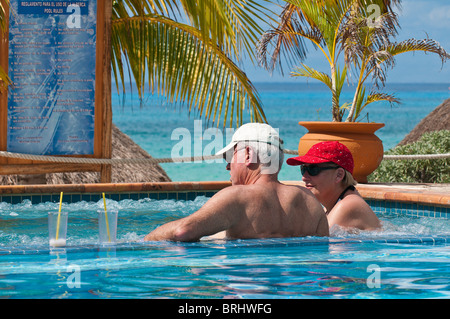 Mexiko, Cozumel. Playa Miia Grand Beach Park, Isla de Cozumel (Insel Cozumel). Stockfoto