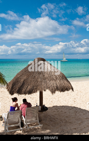 Mexiko, Cozumel. Playa Miia Grand Beach Park, Isla de Cozumel (Insel Cozumel). Stockfoto