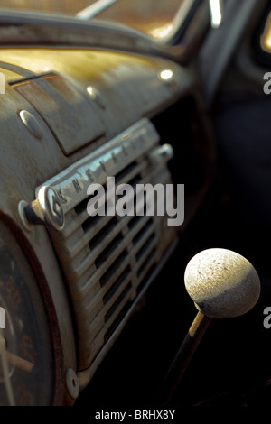 Vintage alte verrostete LKW-Innenraum Stockfoto