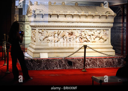 Alexander Sarcophagus aus dem 4. Jahrhundert v. Chr. Stockfoto