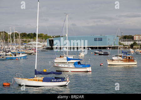 Princess Yachts International Firmengelände am Fluss Tamar South Devon England UK Stockfoto