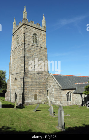 Kirche St Uny in Lelant, Cornwall UK Stockfoto