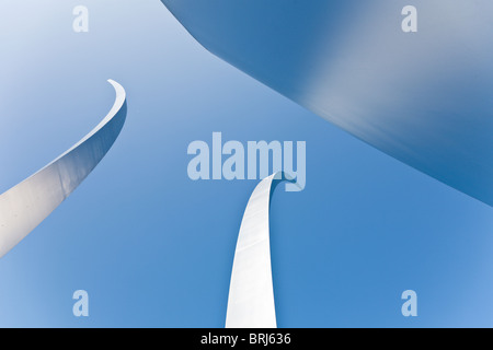 Arlington, VA - Sep 2009 - die drei Türme der United States Air Force Memorial in Arlington, Virginia Stockfoto