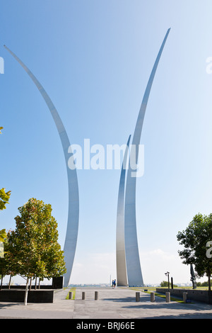 Arlington, VA - Sep 2009 - die drei Türme der United States Air Force Memorial in Arlington, Virginia Stockfoto