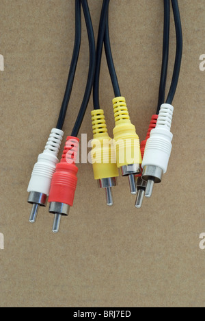 Audio-Kabel-Stecker Stockfoto