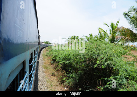 Süd-Indien-Mai 2010-Kerala und Tamil Nadu. Dies sind die berühmten Strände und Backwaters. Chinesische Fischernetze Stockfoto