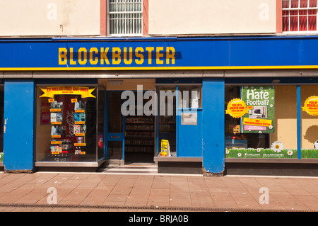 Der Blockbuster Videothek speichern in Whitehaven, Cumbria, England, Großbritannien, Uk Stockfoto