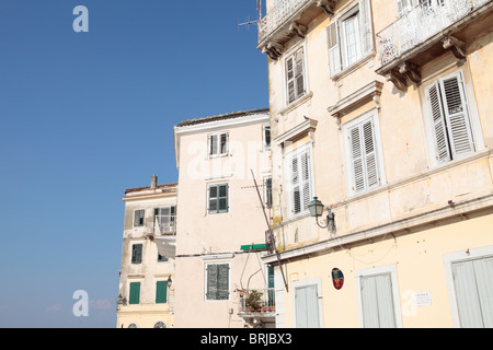 Korfu-alte Stadt Stockfoto