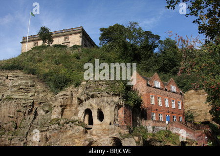 Mortimers Loch, Nottingham Castle, Sudhaus Hof, Nottingham, England, Vereinigtes Königreich Stockfoto