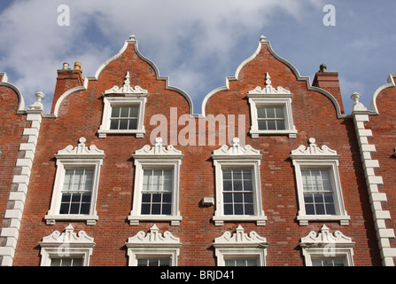 Ein elegantes Stadthaus Äußeres. Stockfoto