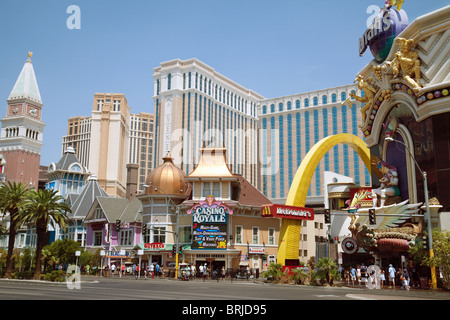 Die Streifen bei Tageslicht, Las Vegas USA Stockfoto