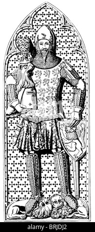 Graf Günther von Schwarzburg, abgebildet, wurde als Rivale Heiliger römischer Kaiser Charles IV im Jahre 1349 eingerichtet. Stockfoto