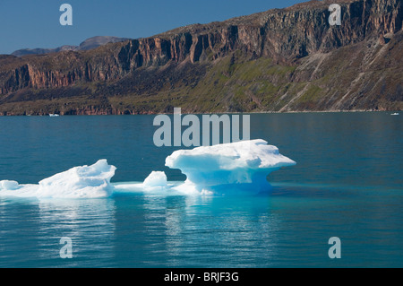 Grönland, Eriks Fjord (aka Eriksfjord). Eisberg im malerischen grönländischen Fjord zwischen Qaqortoq und Narsarsuaq. Stockfoto