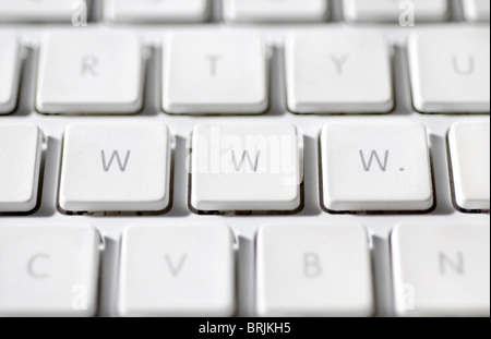 World Wide Web auf Laptop-Computer-Tastatur als "Www." abgekürzt Stockfoto