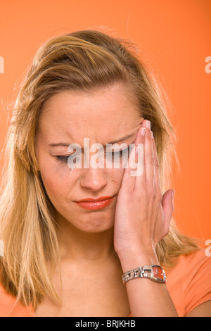 Frau zu weinen Stockfoto