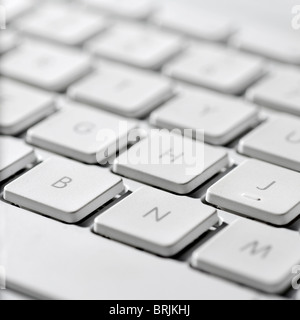 Nahaufnahme der Schlüssel auf einem Laptop-Computer-Tastatur Stockfoto
